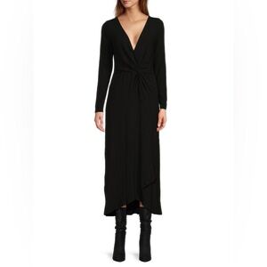 MSRP $150 AREA STARS Twist Front Asymmetric Knit Maxi Dress
